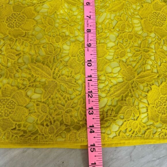 MADEWELL lemon yellow meadow lace crochet eyelet mini skirt Size 0 NWT - Picture 6 of 7